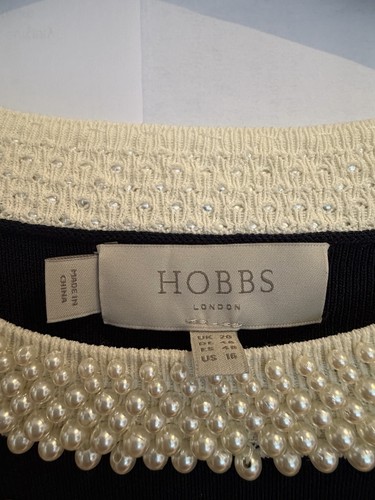 Hobbs knitted dress navy with - hobbs,