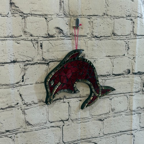 Red dolphin fish mosaic - mosaic, tile