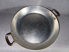 Mauviel 12" Round Paella / Gratin Pan New Tin Lining 2 Handle Roasting 2mm Wall