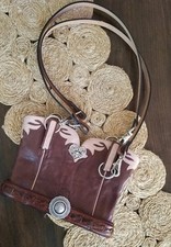 Charlie 1 Horse Artist Made Unique Leather Cowboy Cowgirl Style Bag Burgundy