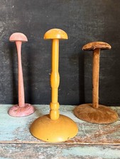 Antique Vintage Wood Hat Wig