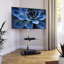 Column TV Mount Stand - Black