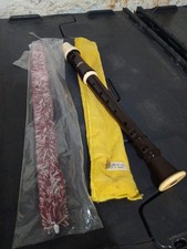 AULOS No 205 Soprano Recorder Brown Black Plastic Made in Japan And Cleaner