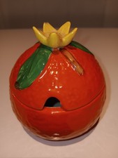 VINTAGE MARMALADE POT BY CARLTON WARE (DAMAGED FLOWER EDGE)