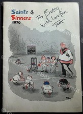 1970 Charity Club menu designed and signed by "GILES"Saints & Sinners Dorchester