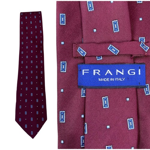 Frangi 100 silk tie maroon - frangi,