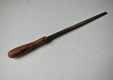 Vintage Flat Tapered Hand File with Wooden Handle – 27.5cm Long – Used