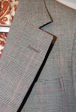 Bespoke Savile row 1960s Welsh & Jefferies 3pc Suit,POW check, paisley lined