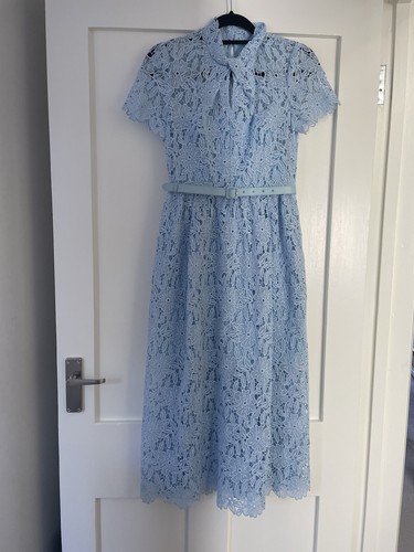 Self portrait blue lace midi - self-portrait,