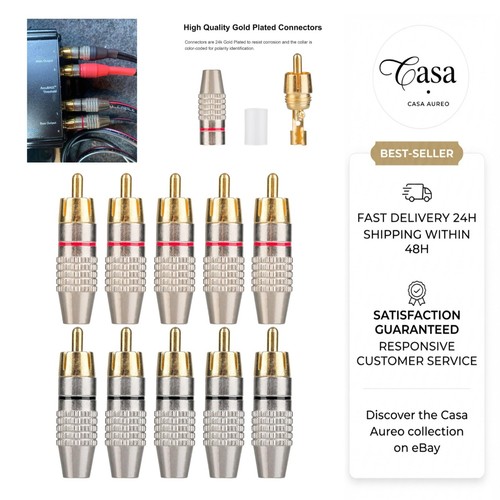 Pack rca male plug - rca,