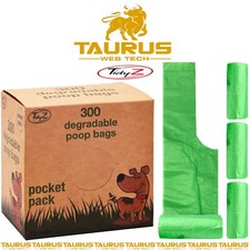 300-2100 DOGGY ECO GREEN POO BAGS Degradable Dog Cat Puppy Pet Waste Tie Scooper