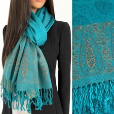 Teal Turquoise Large Paisley