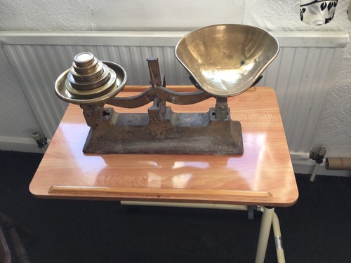 Brass weighing scales - brass, and