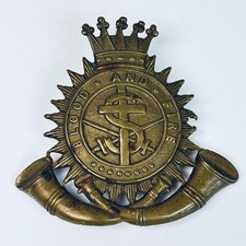VINTAGE THE SALVATION ARMY BLOOD AND FIRE CAP BADGE BRASS