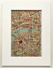 Antique 1930s London Map -
