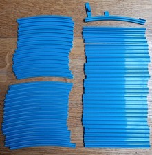 Vintage 4.5v LEGO Blue Train Track 62 Curves & Straights Rails