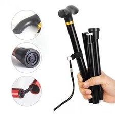 Folding Plain Black Walking