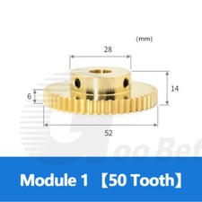 Brass Spur Gear Module 1 with