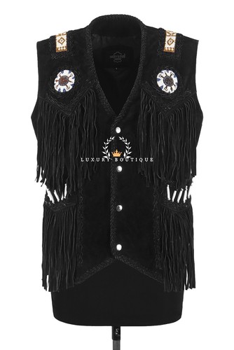 Mens leather vest - leather,