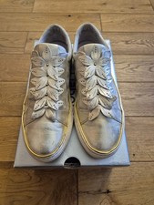 Gabor Powder Metallic Nude Leather Slip on Sneakers size 6