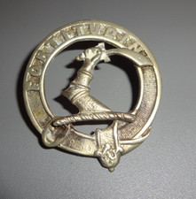 Vintage Scottish Clan Badge Elliot Fortitudin  Cap/Kilt Badge.