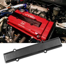 Carbon Fiber Look Valve Cover Spark Plug Insert For Honda Civic B16 B18 VTEC