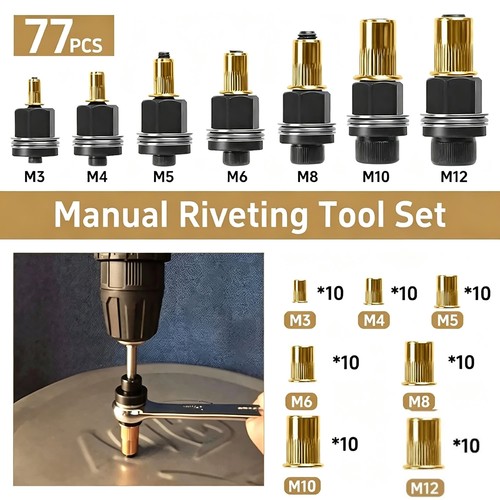 77pcs rivet nut - 77pcs,