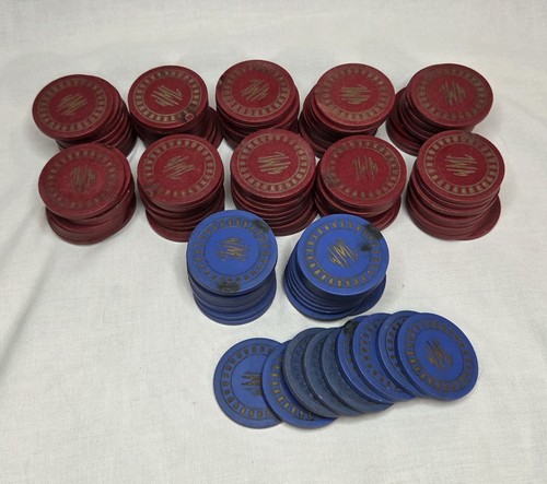 Antique vintage gambling clay - vintage,