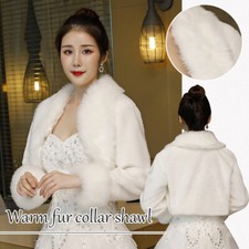 FAUX FUR BRIDAL WEDDING CAPE