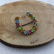 Vintage Horse Shoe Rhinestone