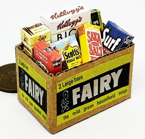 Dolls house cardboard grocery - dolls,