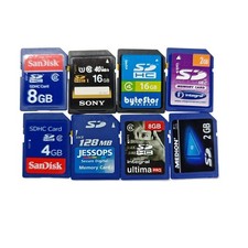 8x SD Memory Cards Storage Job