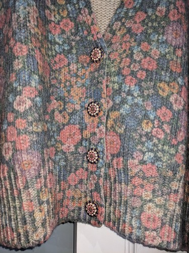 Stunning floral knit cardigan - ,