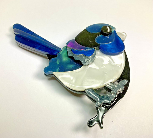 Lea stein style lucite bird - style,