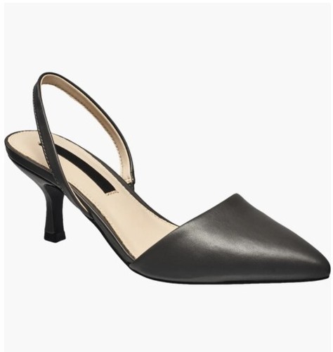 Grey shoes slingback kitten - shoes:,