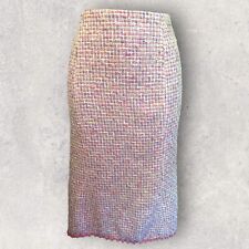 Renato Nucci Womens Vintage Pink Tweed Pencil Midi Skirt  UK 14