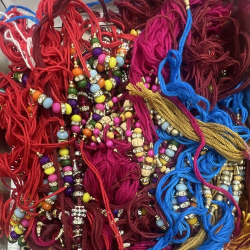 Rakhi multicolour beaded cord - rakhi,multicolour,