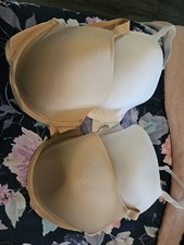 Tesco X 2 Bra's White And Nude 38 D bnwot