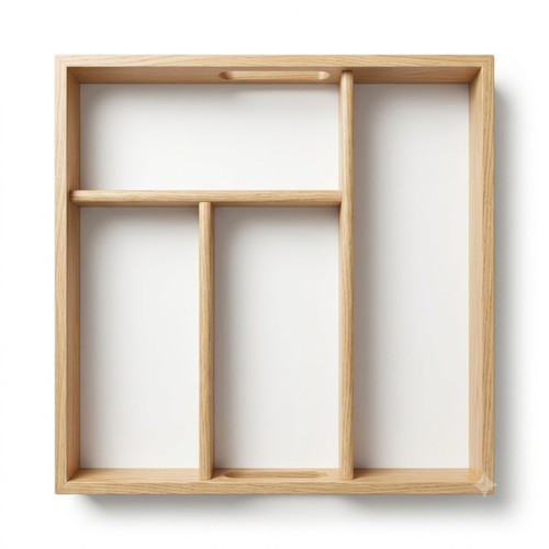Wooden cutlery tray - wooden, 4