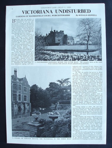 Madresfield court gardens - court,