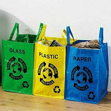 3pcs Colour Bin Bags For