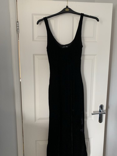Zara black velvet dress small - dress,