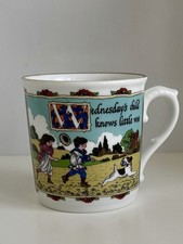 Royal Worcester Birthday Mug "Wednesday's Child" Designed by Sue Scullard c.1990