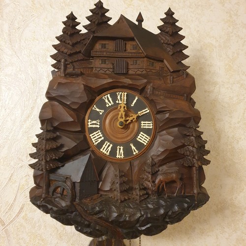 Antique cuckoo clock with - clock,