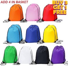 Nylon Drawstring Rucksack Bag Swimming Backpack for School PE Kit Sports Gear