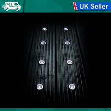 WICKES 8 PIECE DECK LIGHT KIT 30MM WHITE OR BLUE LED IP67 12V LOW VOLTAGE PLINTH