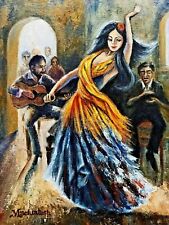  Flamenco with orange scarf