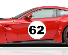 3 x Track Car Roundels Number