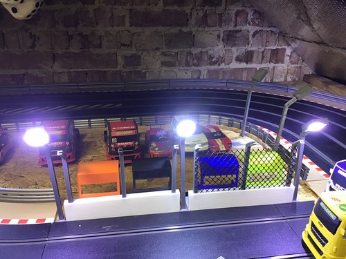 Scalextric slot car - 12v, track