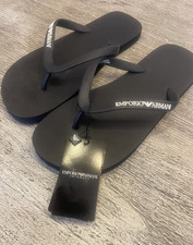 Emporio Armani Men’s Flip Flops Thong Sandals Size UK 6.5 Genuine Holiday NAVY *